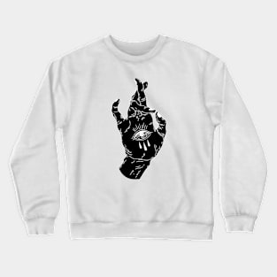 Third Eye Black and White Minimal Crewneck Sweatshirt